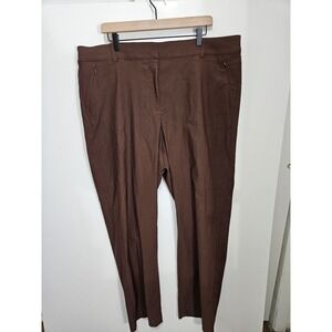 Lane Bryant‎ 4-Season Straight Leg Pants Brown Mid-Rise Plus Size 24 NEW